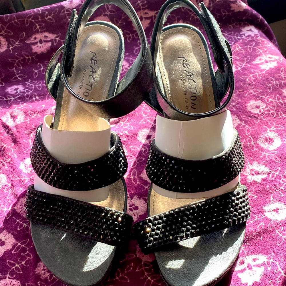 Kenneth Cole Reaction heeled sandals with bling
